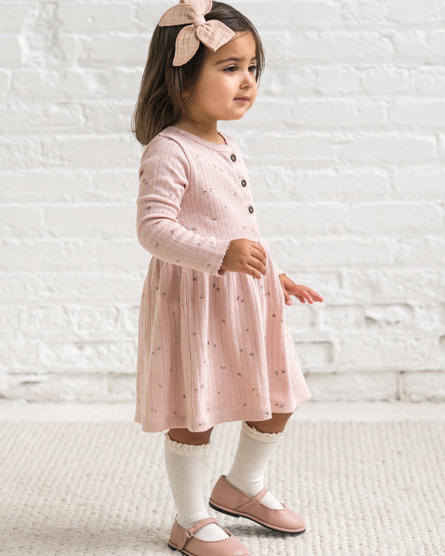Bryn Brushed Back Pointelle Henley Dress