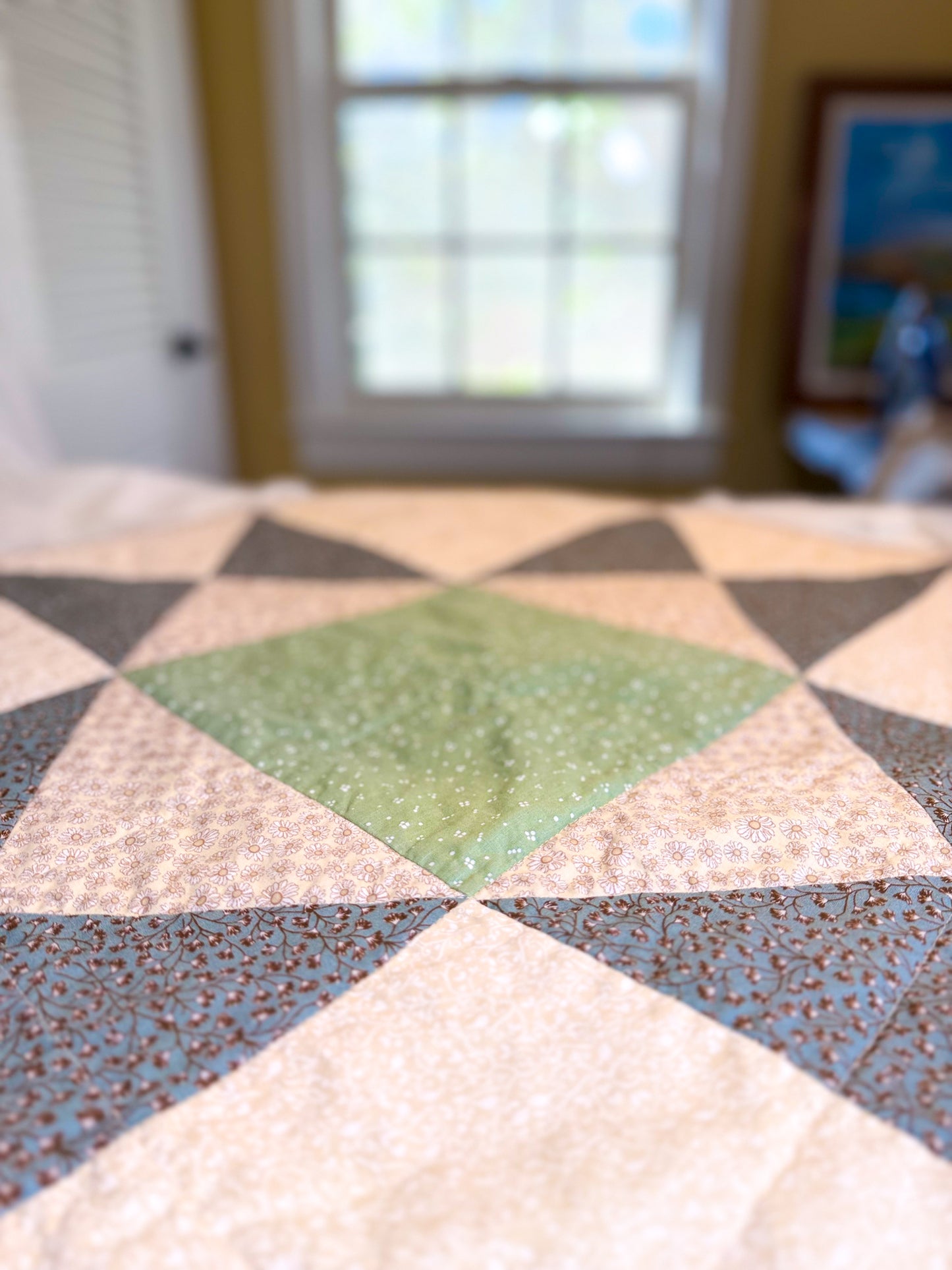 Handmade Baby Quilt - Ohio Star no. 005