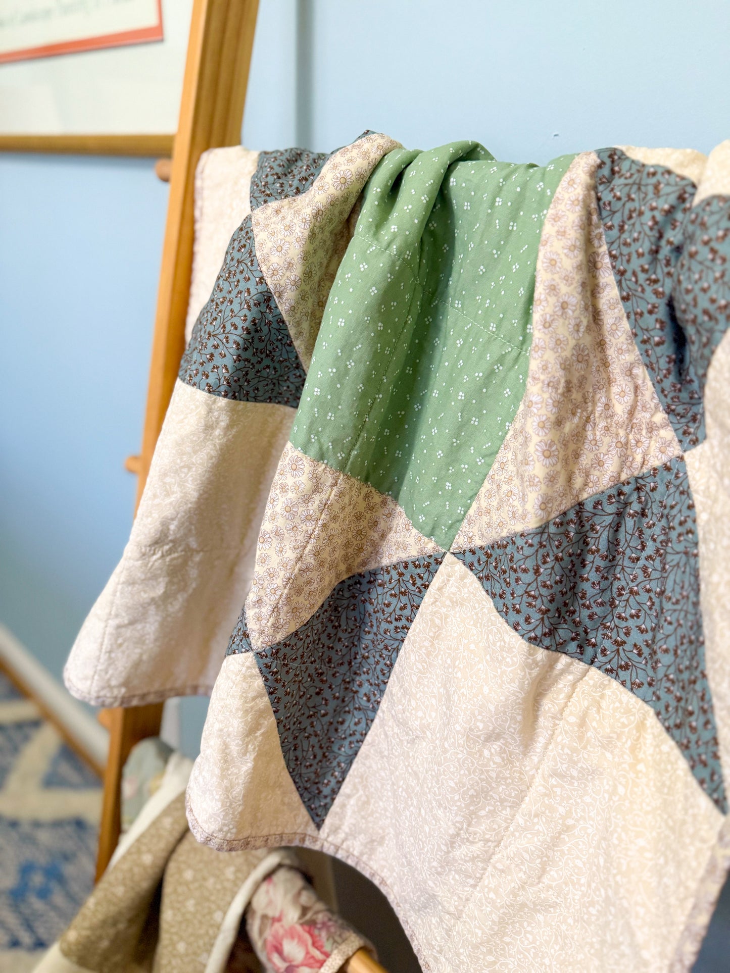 Handmade Baby Quilt - Ohio Star no. 005
