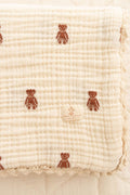 Layered Gauze Blanket - Teddy
