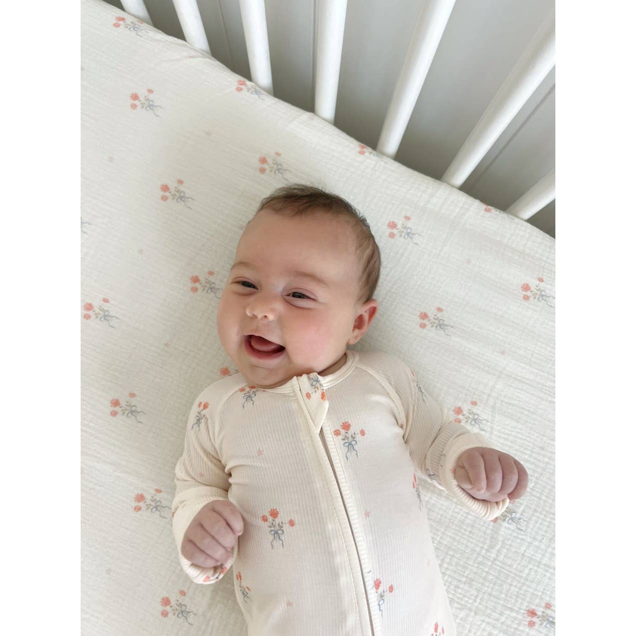 Cotton Gauze Crib Sheet - Bowquet