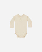 Ribbed Long Sleeve Onesie - Oatmeal