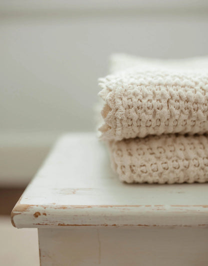 Cozy Waffle Blanket - Milk