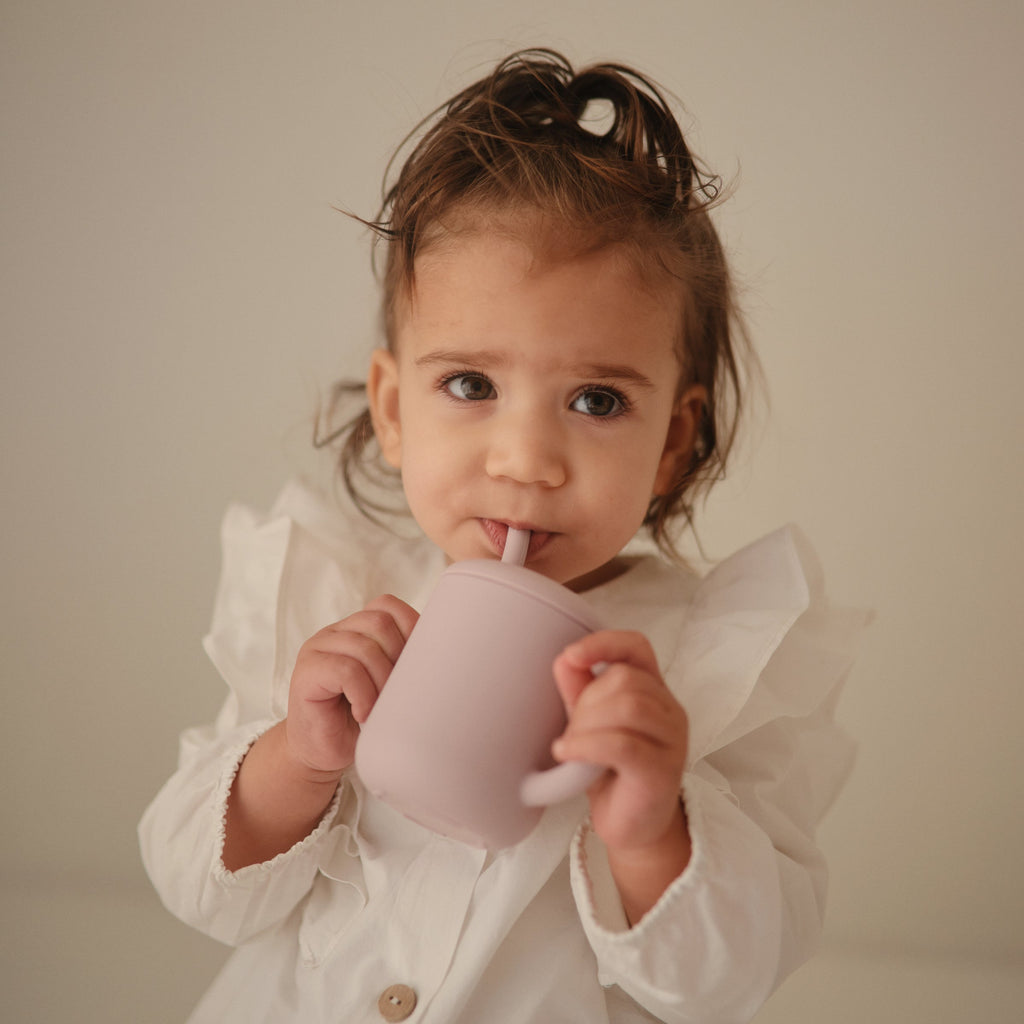 Silicone Training Cup + Straw