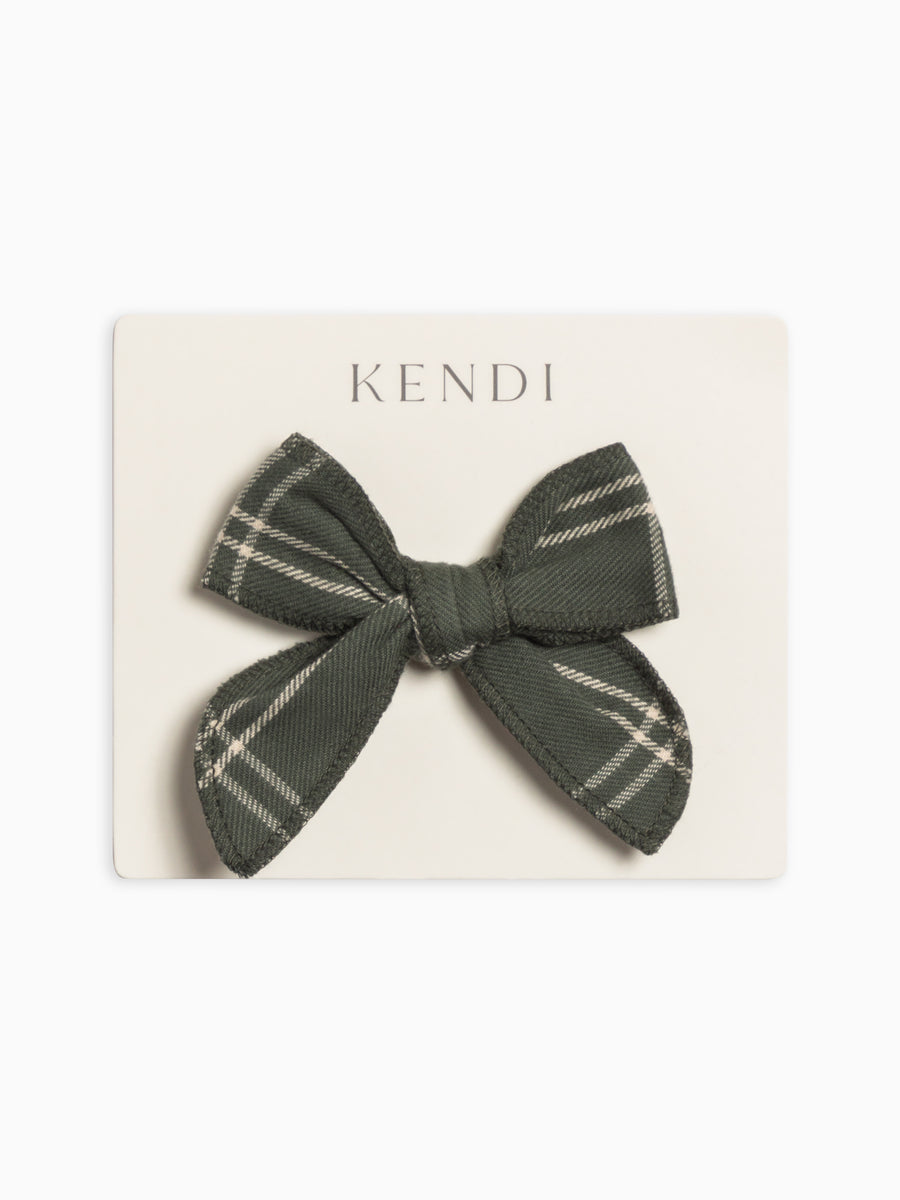 Flannel Bow Hair Clip