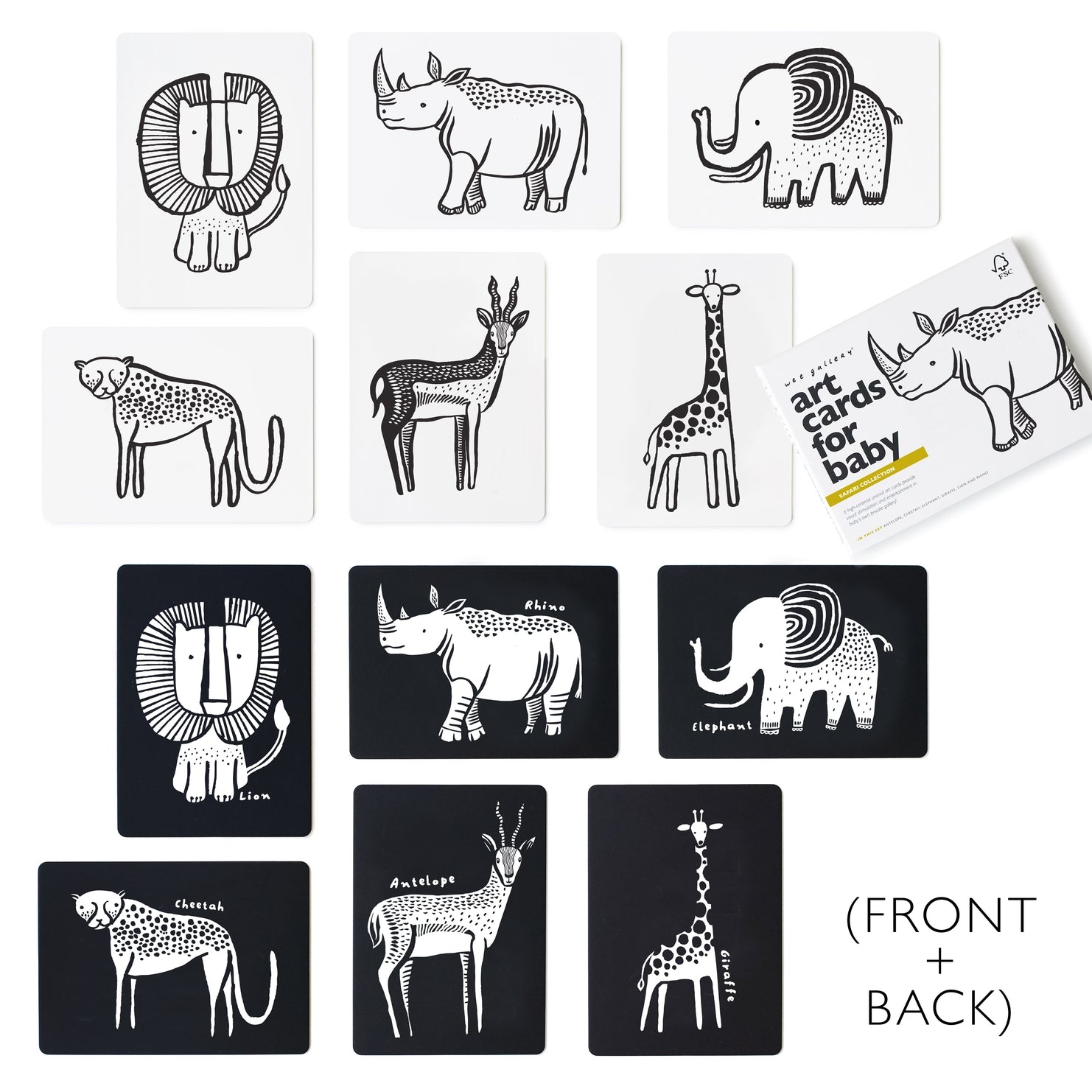 Art Cards For Baby - Safari Animals