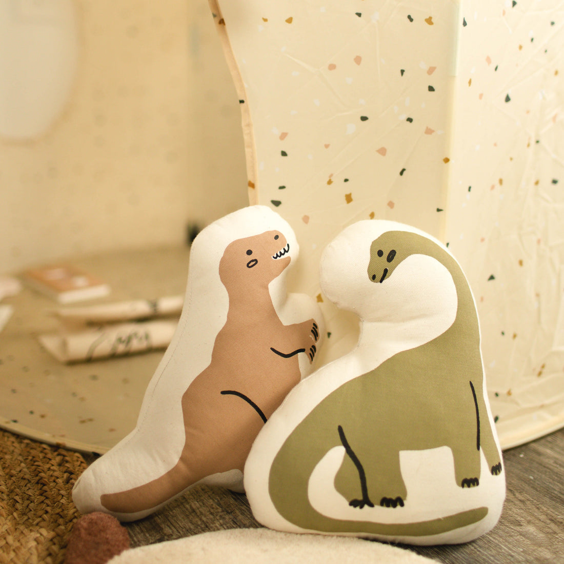 T-Rex Dinosaur Canvas Pillow