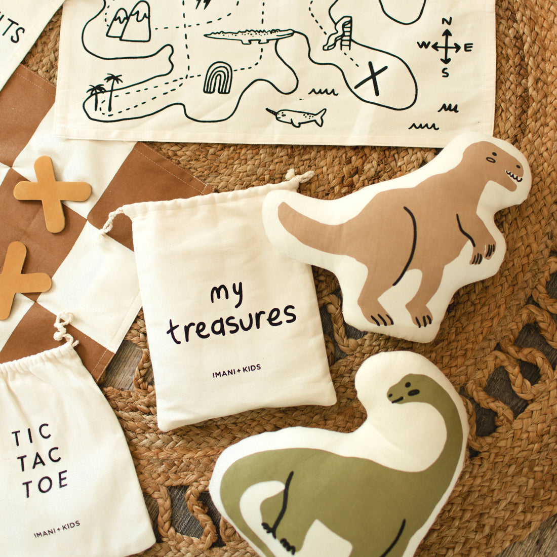 T-Rex Dinosaur Canvas Pillow