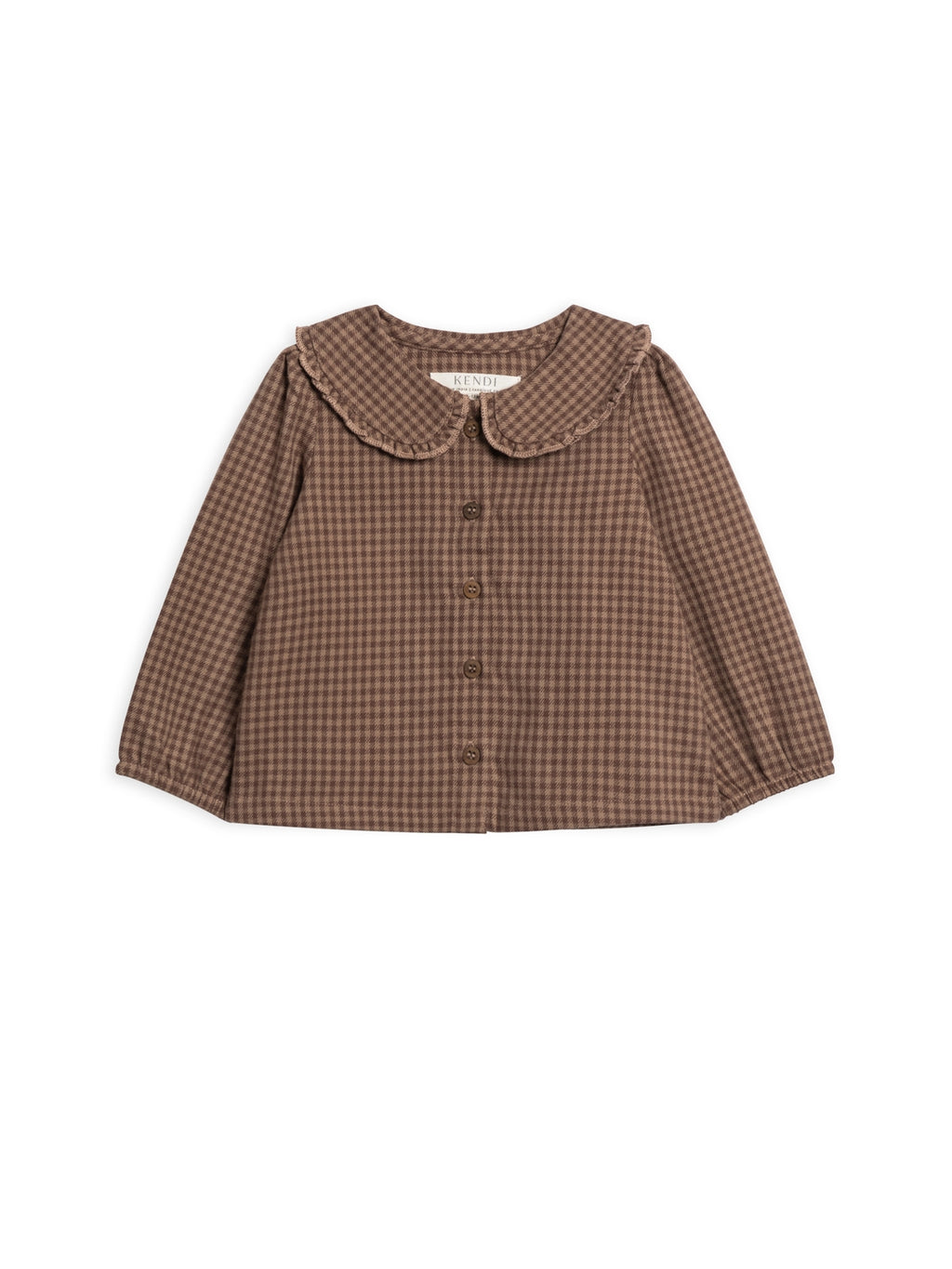 Yael Flannel Ruffle Collared Shirt