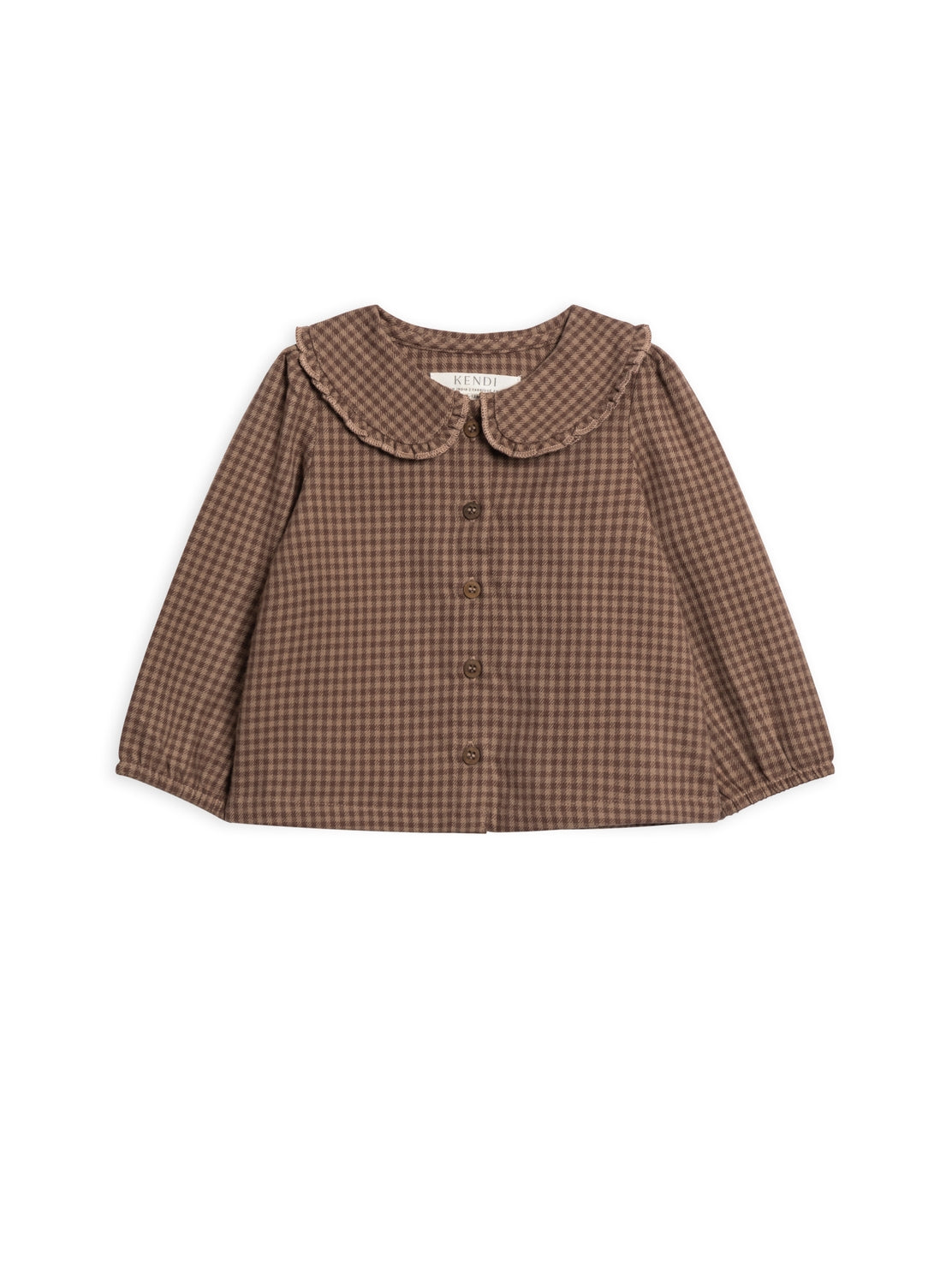Yael Flannel Ruffle Collared Shirt