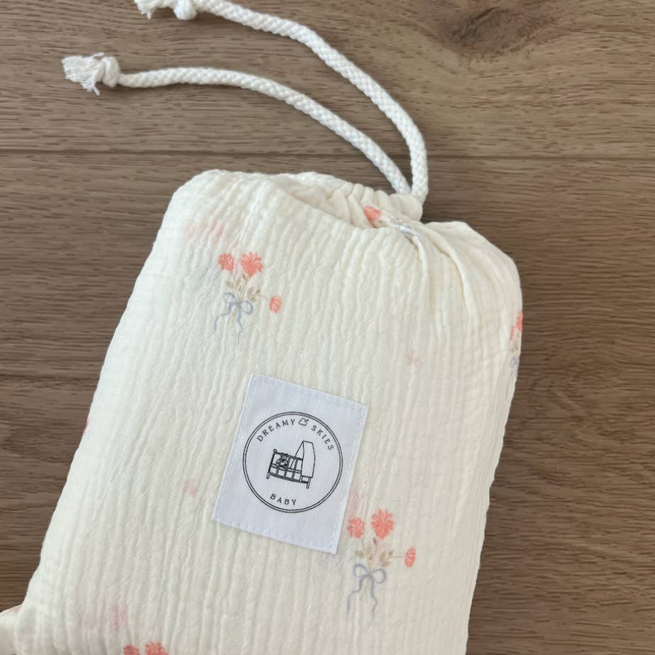 Cotton Gauze Crib Sheet - Bowquet