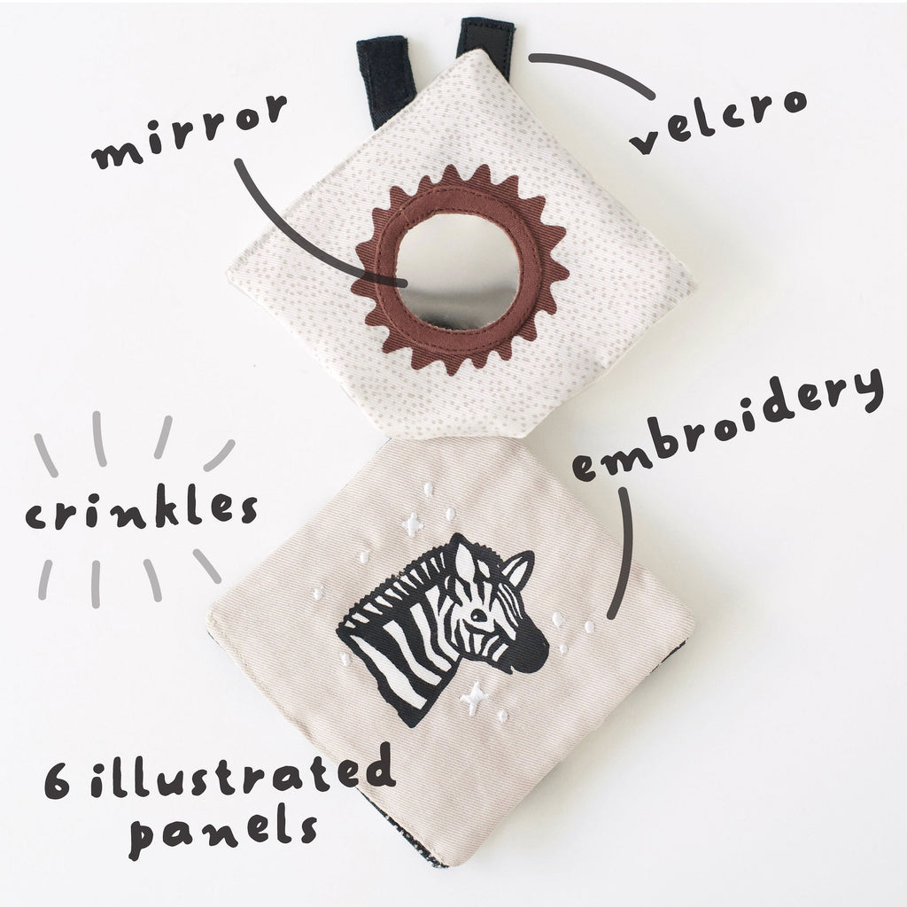 Crinkle Pages Stroller Activity Toy For Baby - Wild