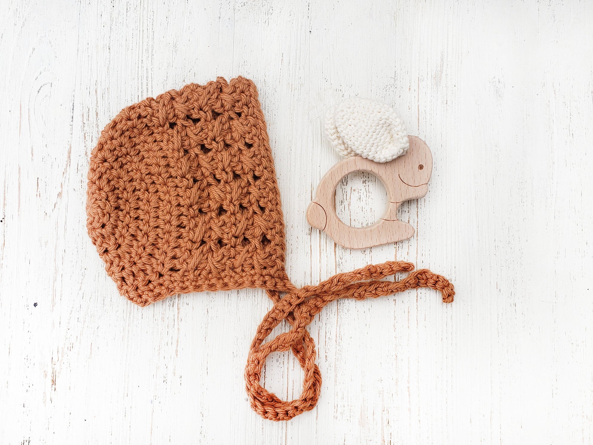 Crochet Crinkle Ears Bunny Teether