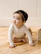 Organic Baby Pointelle Kimono Bodysuit