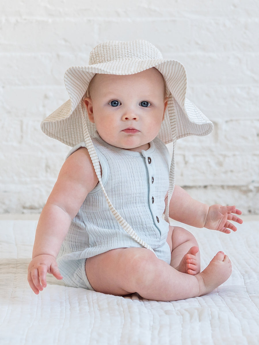 Seersucker Sun Hat