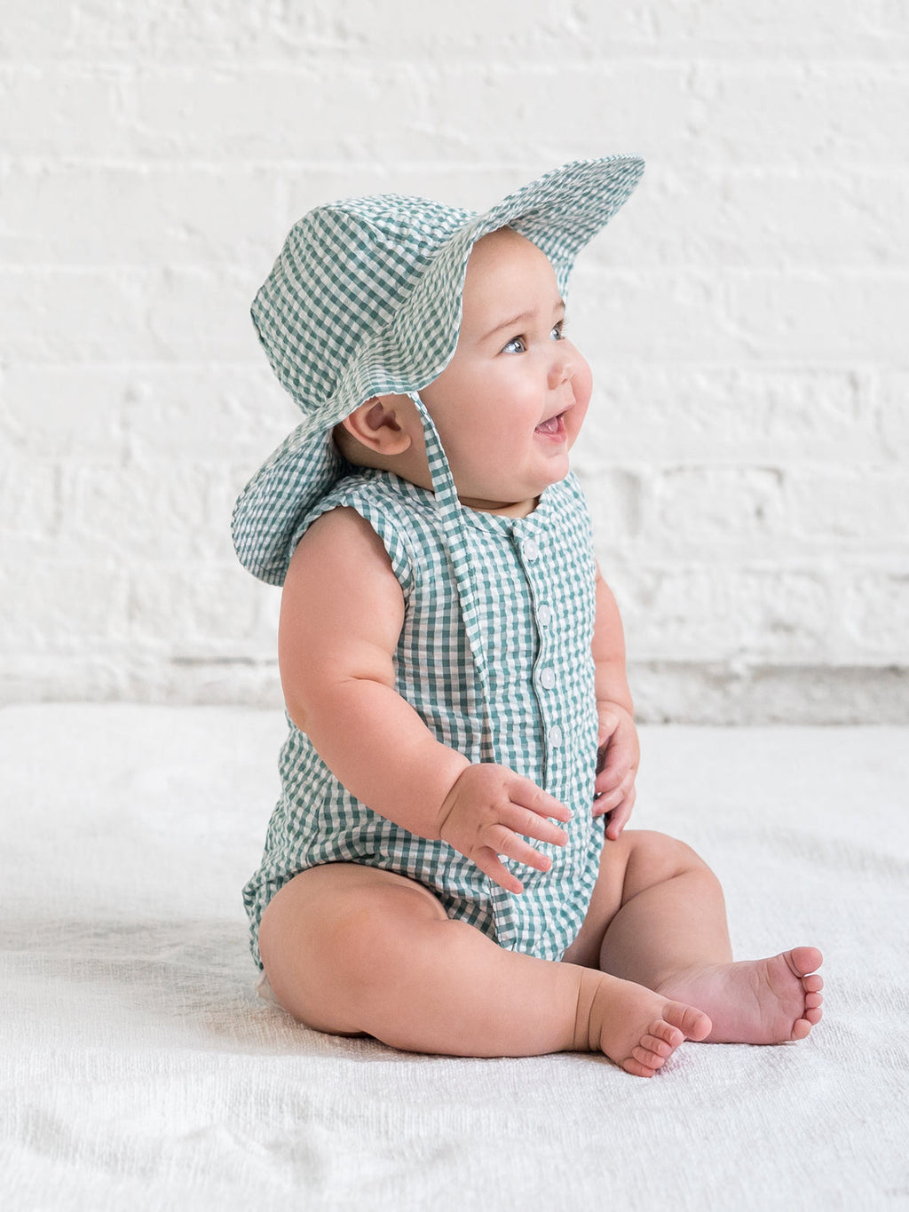 Seersucker Sun Hat