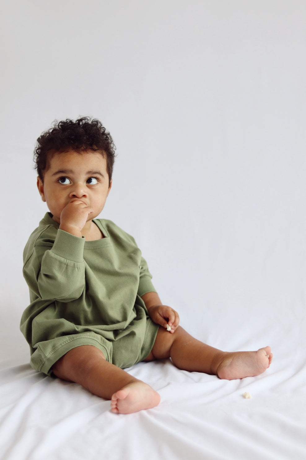 Harley Pocket Romper in Loden Green