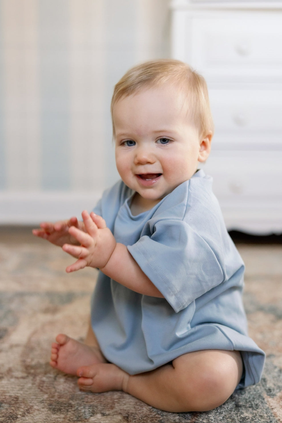 Cory Pocket Romper in Slate