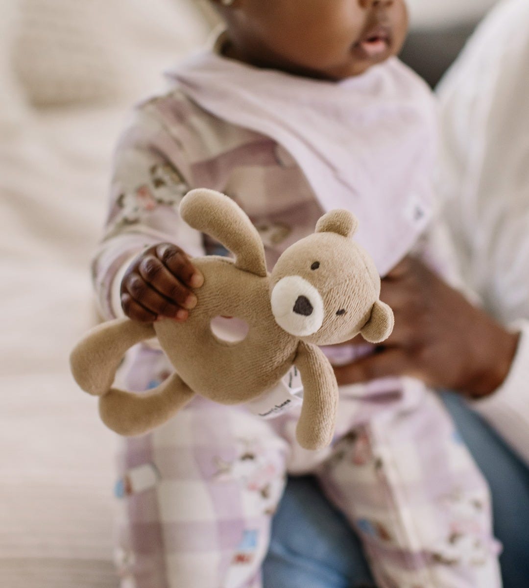 Plush Bear Baby Rattle