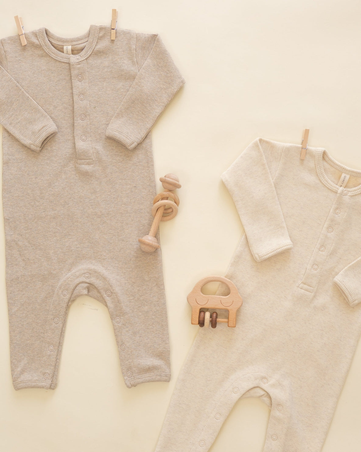 Ribbed Baby Jumpsuit - Taupe