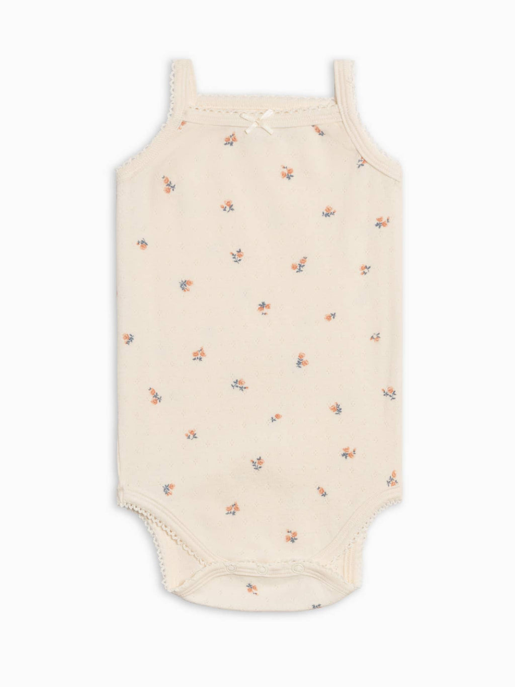 Eva Pointelle Tank Bodysuit- Maris Floral / Ivory + Sea