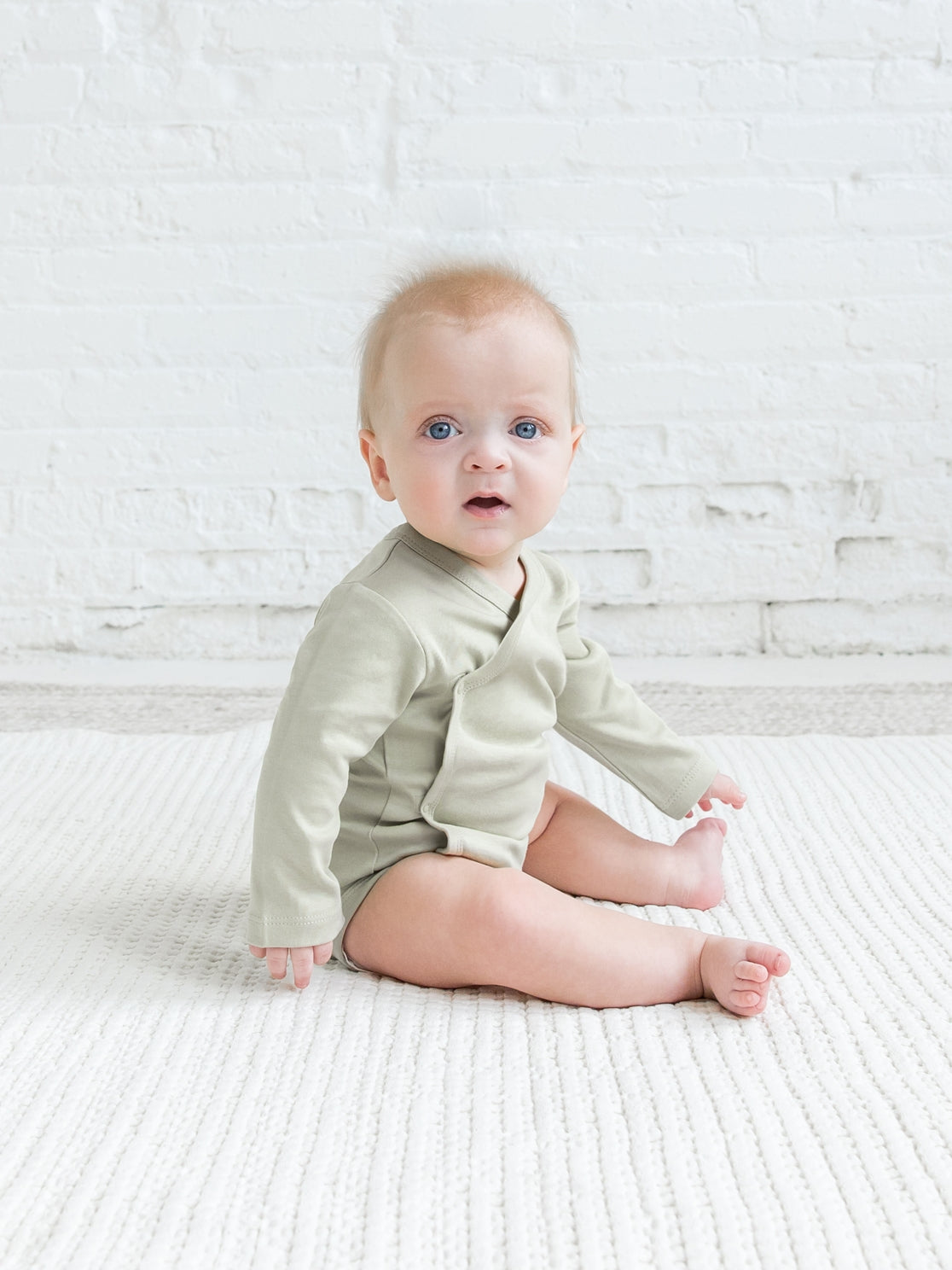 Organic Baby Long Sleeve Classic Kimono Bodysuit