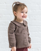 Yael Flannel Ruffle Collared Shirt