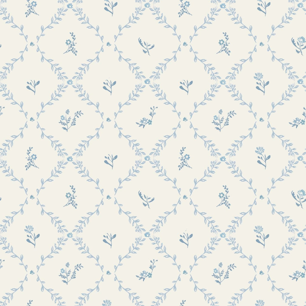 Organic Muslin Blanket in Blue Lattice