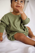 Harley Pocket Romper in Loden Green