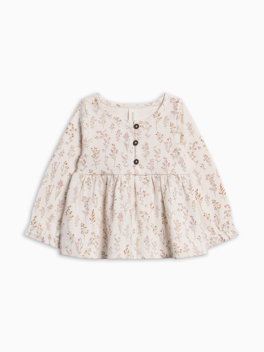 Trudy Button Long Sleeve Top