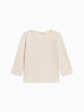 Kate Brushed Back Pointelle Long Sleeve Top