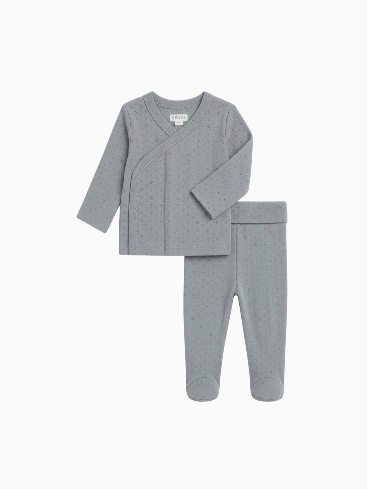 Darie Pointelle Kimono Top and Pant Set