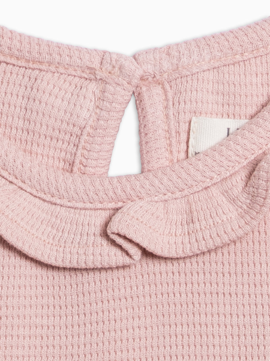 Mae Waffle Knit Ruffle Bodysuit
