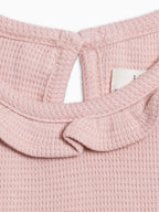 Mae Waffle Knit Ruffle Bodysuit