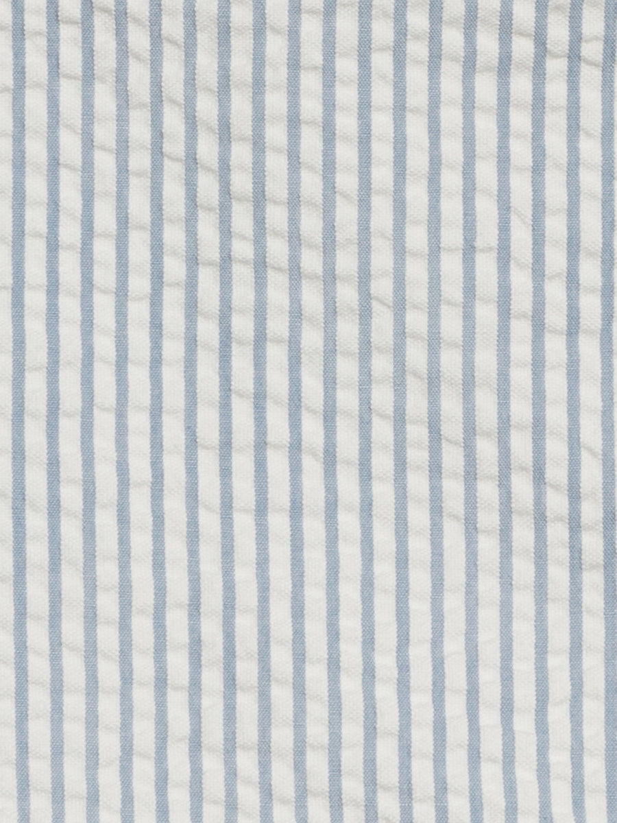 Landon Seersucker Collared Button Down Shirt - Shore Stripe / Sea
