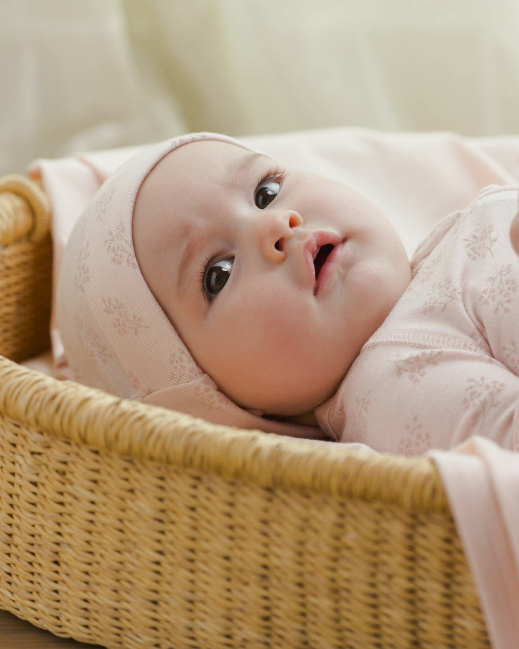 Modal Zip Footie - Pink Blossom