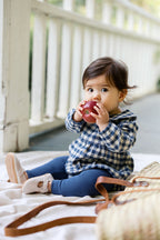 Myra Flannel Long Sleeve Bubble Romper