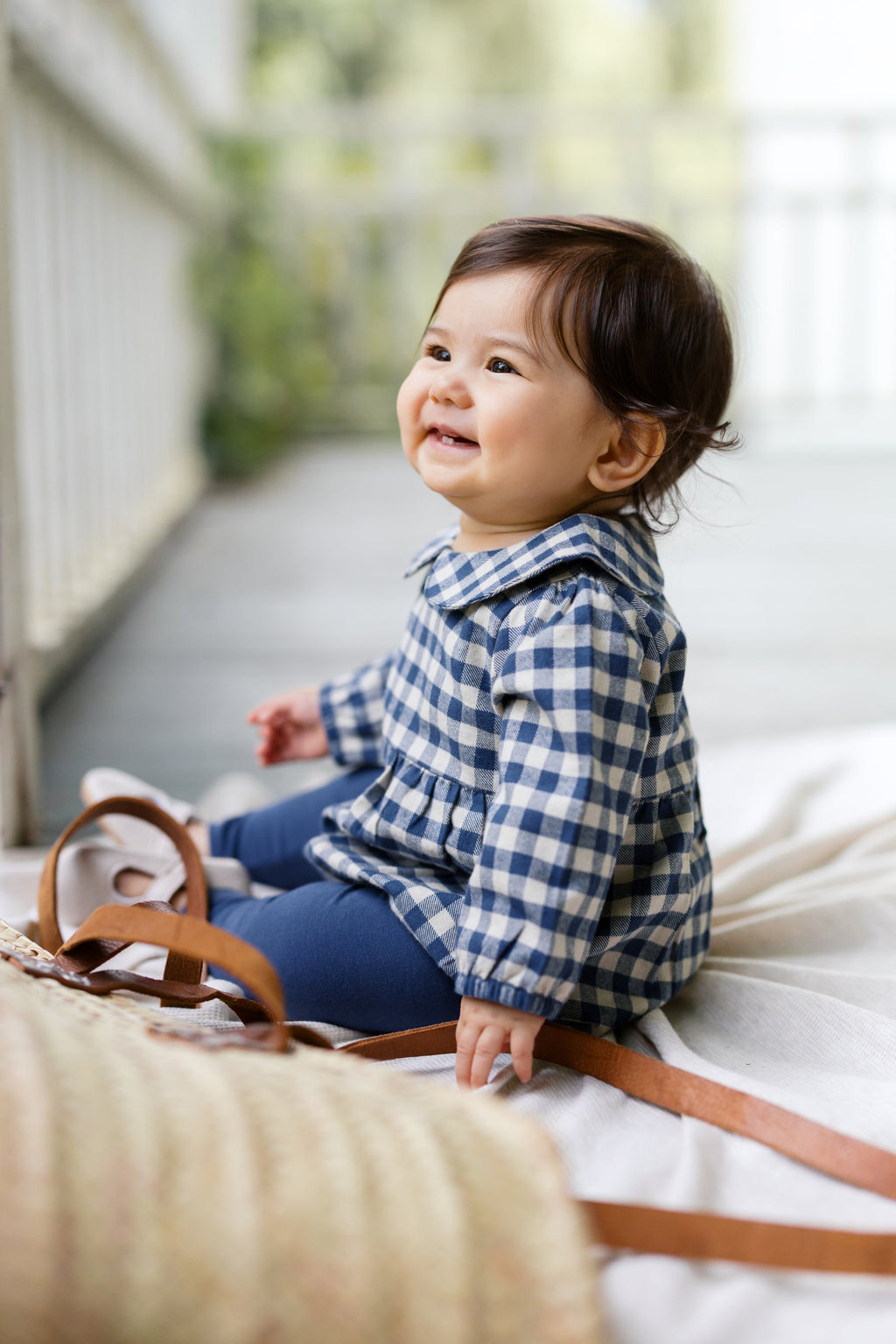 Myra Flannel Long Sleeve Bubble Romper