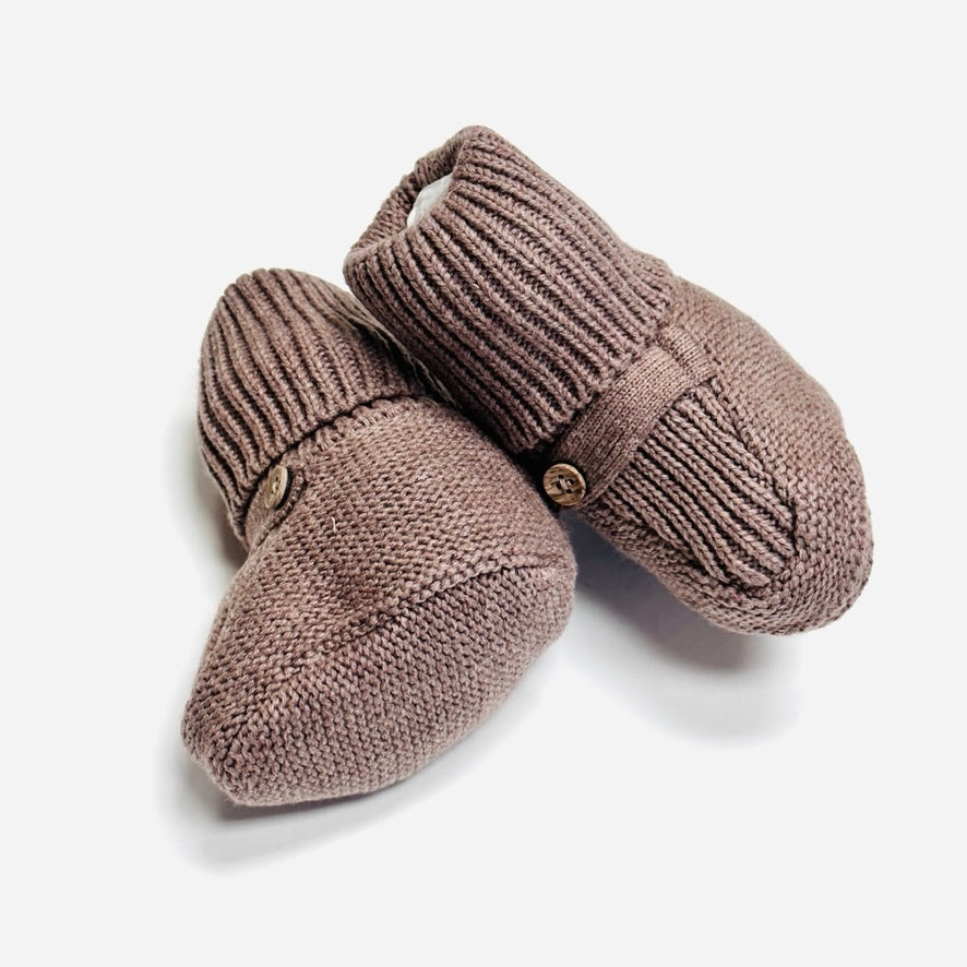 Classic Sweater Knit Baby Booties
