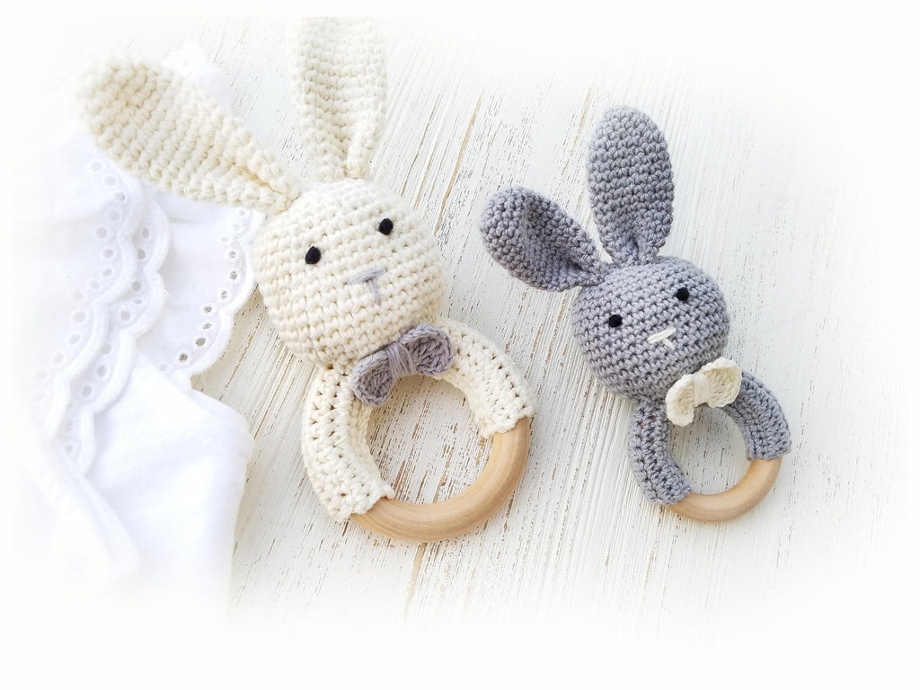 Cotton Crochet Bunny Rattle