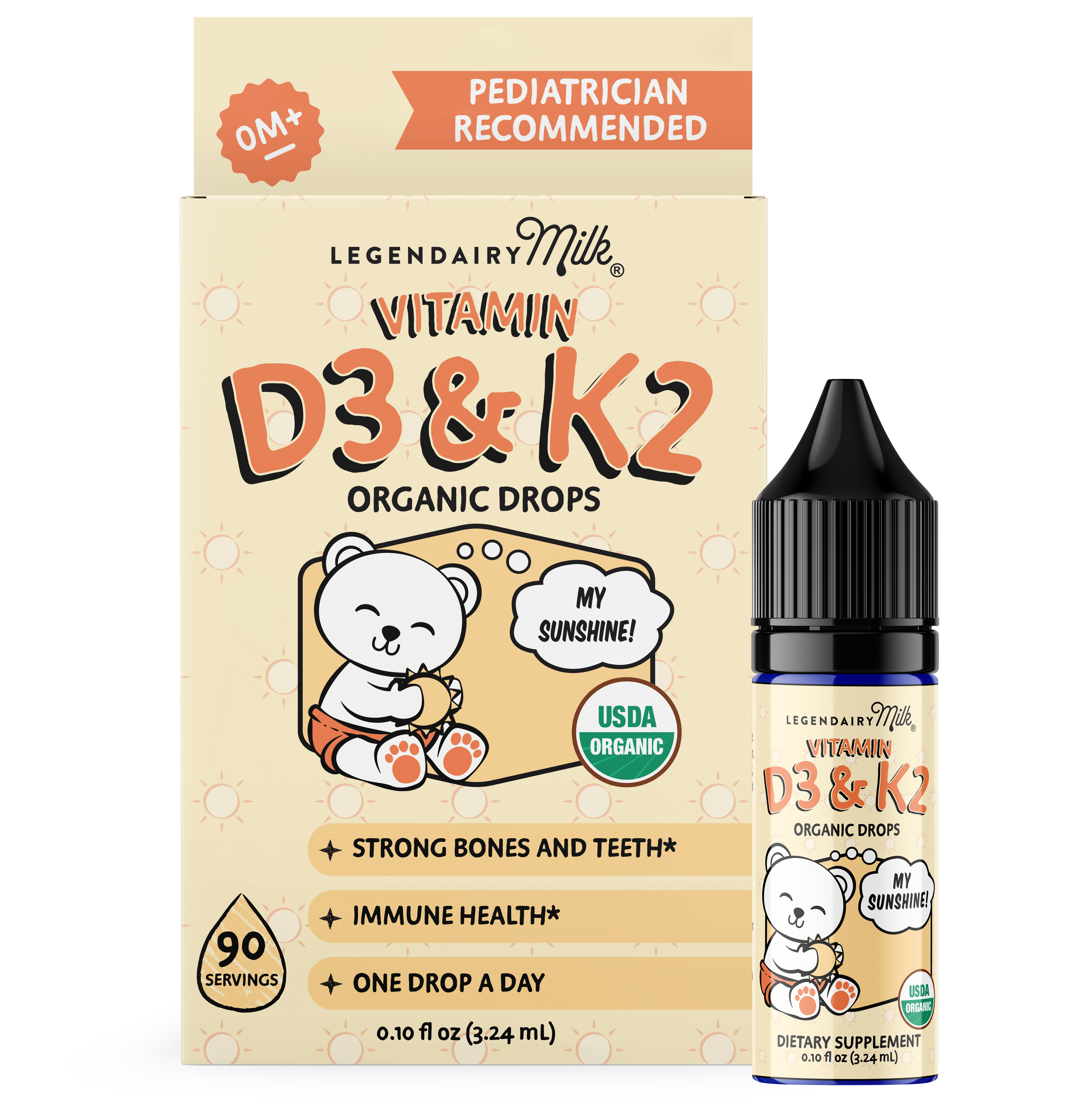 Organic Baby and Toddler D3 & K2 Drops
