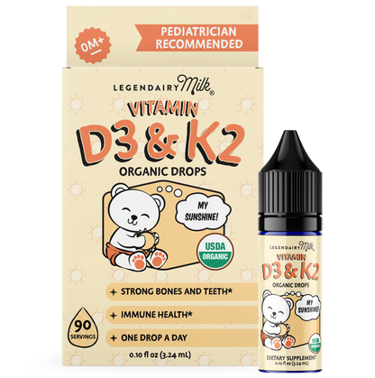 Organic Baby and Toddler D3 & K2 Drops