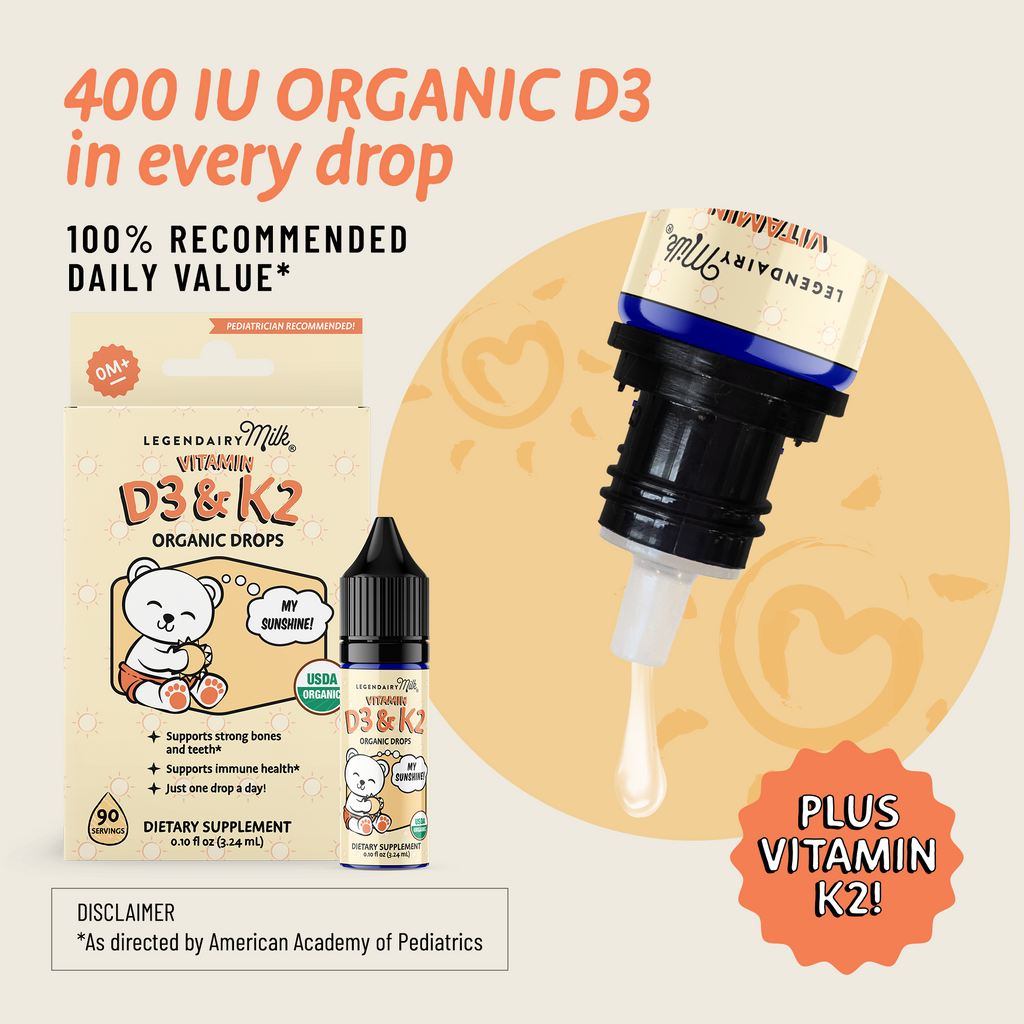 Organic Baby and Toddler D3 & K2 Drops