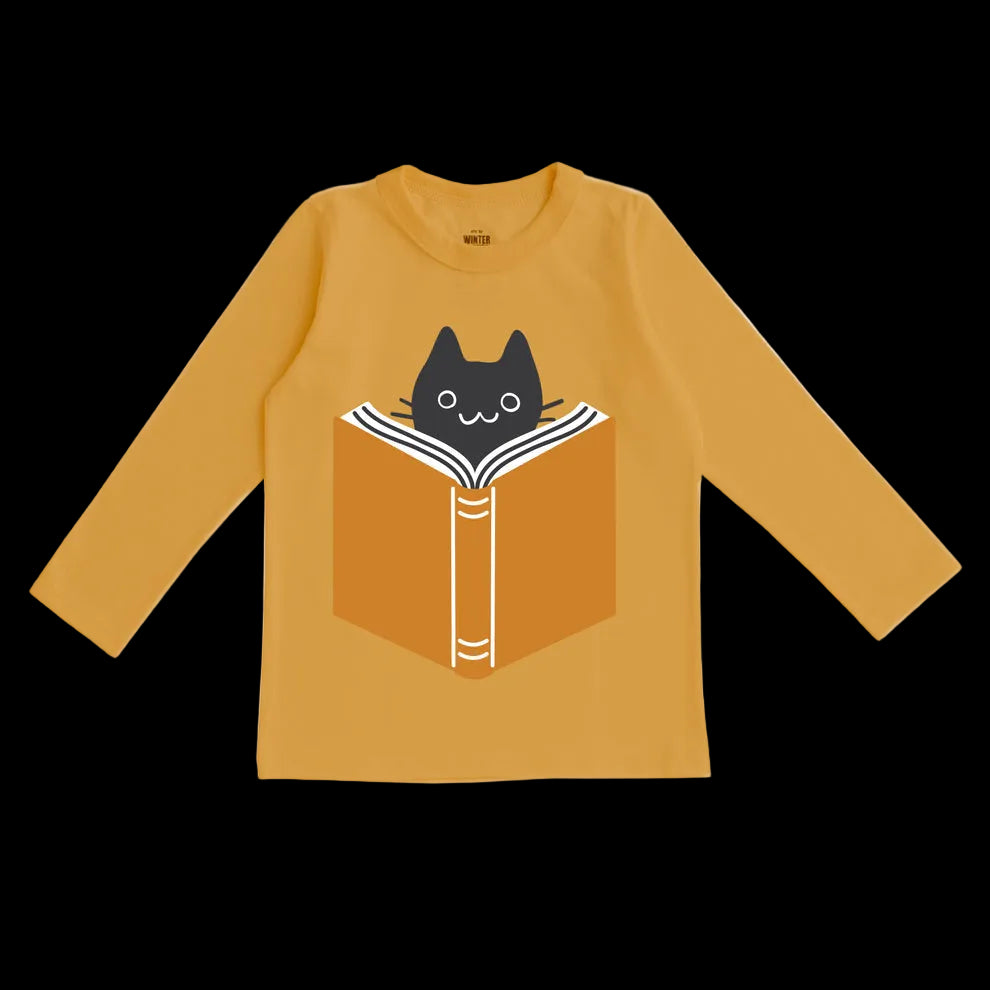 Long Sleeve Tee - Reading Cat