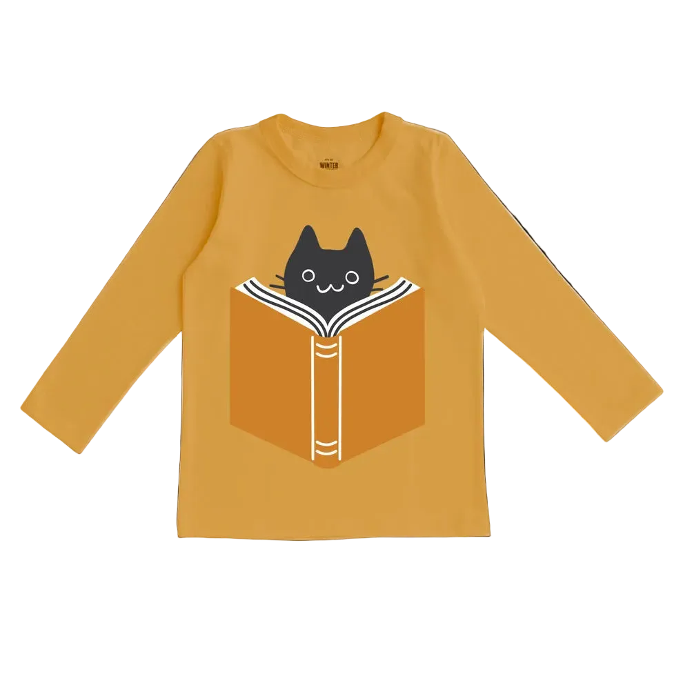Long Sleeve Tee - Reading Cat