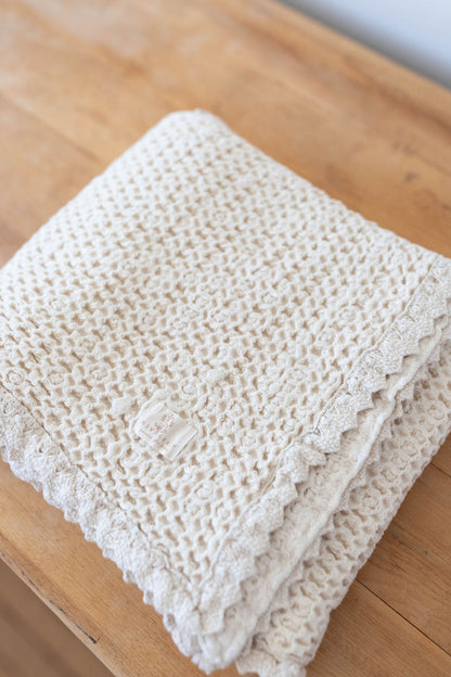 Cozy Waffle Blanket - Milk