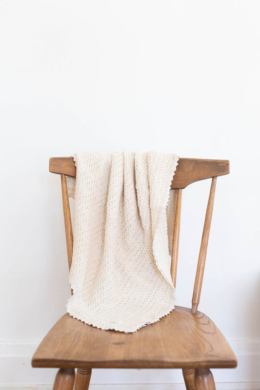 Cozy Waffle Blanket - Milk
