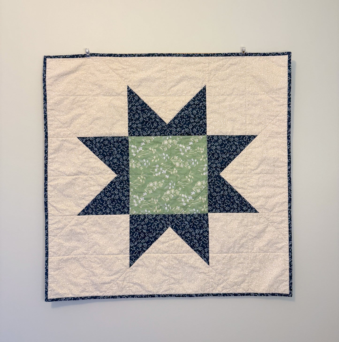 Handmade Baby Quilt - Sawtooth Star no. 003