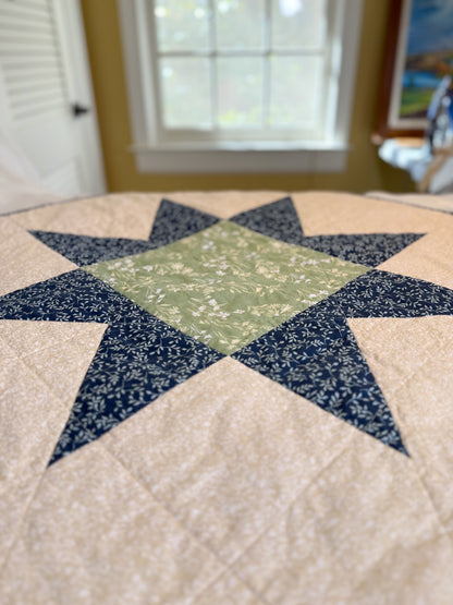 Handmade Baby Quilt - Sawtooth Star no. 003
