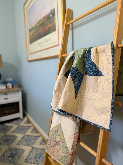 Handmade Baby Quilt - Sawtooth Star no. 003
